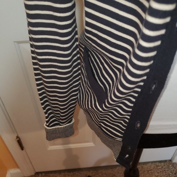 Blue & White Striped Cardi Sweater - Picture 5 of 6